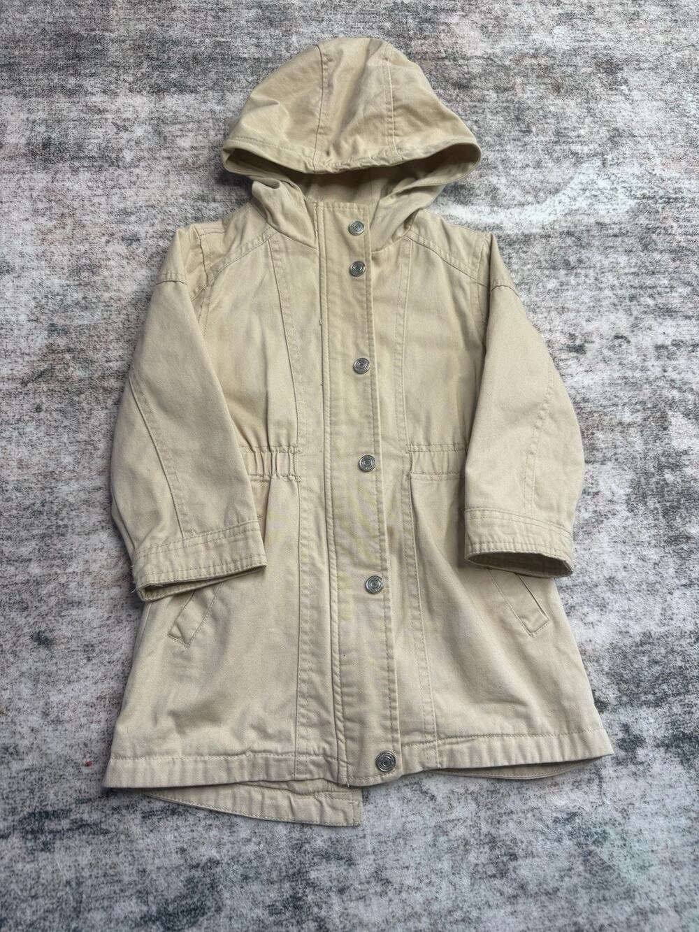 URBAN REPUBLIC Toddler Girls Cargo Jacket Sz 3T Trench Cost Hood Cotton Utility